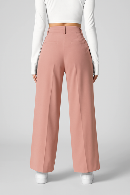 Anneliese | Plissé Wide-Leg Trousers