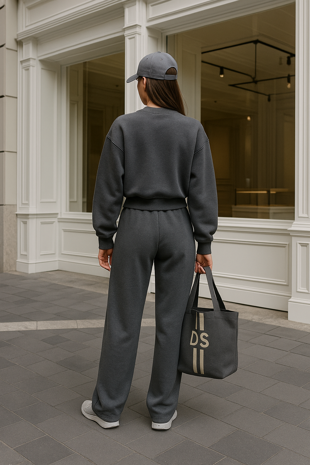 Zachte 2 Delige Dames Set Met Vest En Wijde Broek