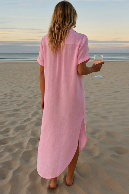 Anca | Casual Strandjurk in Overhemdstijl
