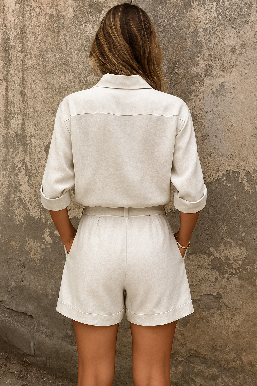 Letni komfortowy zestaw damski z szortami i bluzką