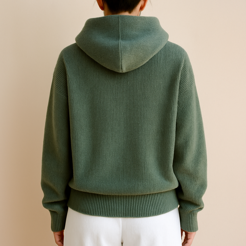 Knitted Oversized Hoodie with Hood