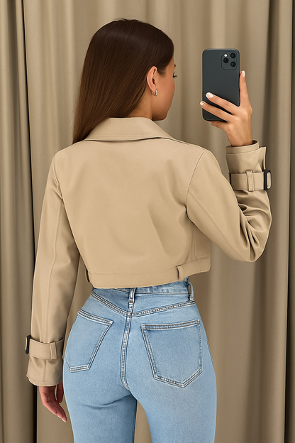 Kyra | Cropped Trench Jacket