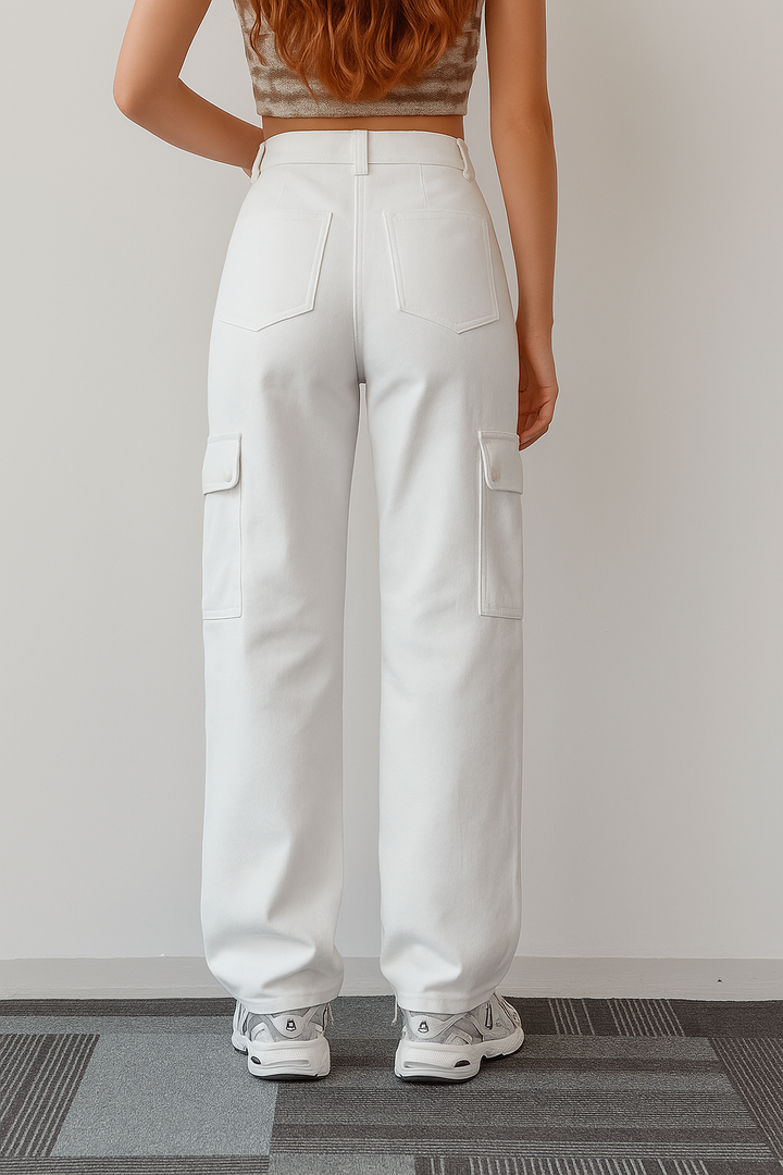 Perfect High Waist Cargo Jeans | Comfortable Fit