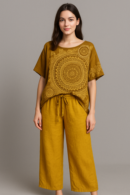 Abriana | Boho Lounge Set met Mandala Print