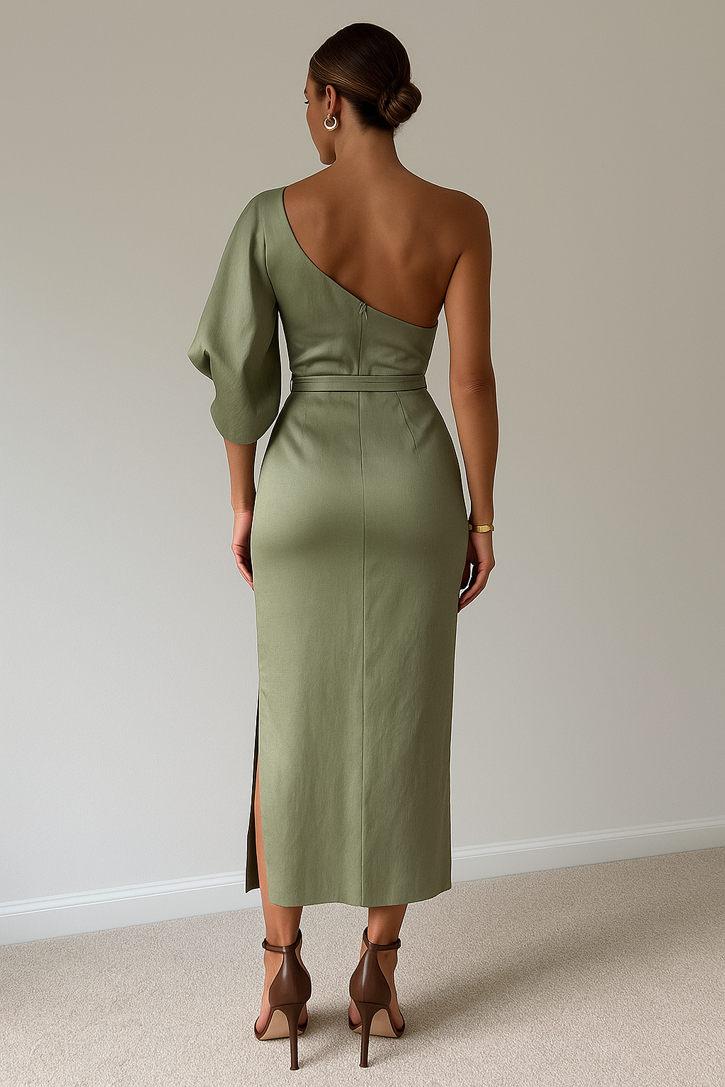 Lela | One-Shoulder Maxi-Jurk