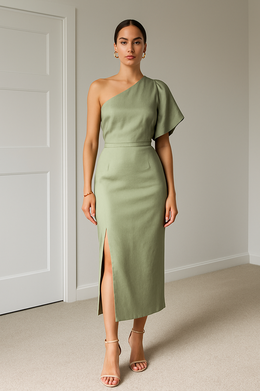 Lela | One-Shoulder Maxi-Jurk