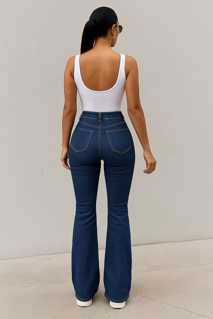 Trendy Stijlvolle Wide Leg Jeans Dames Met Hoge Taille