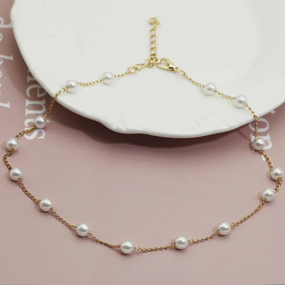Parelketting in Goud