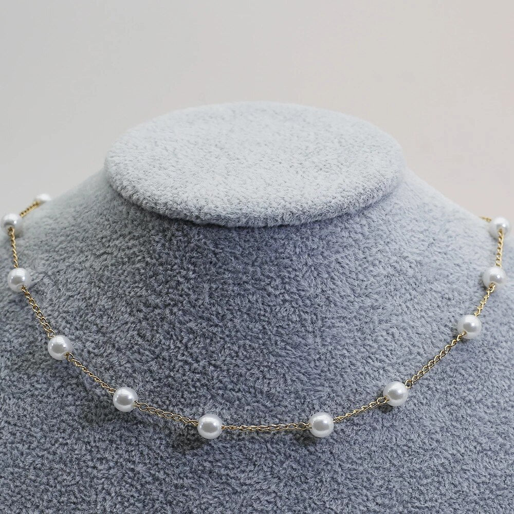 Collier de perles en or