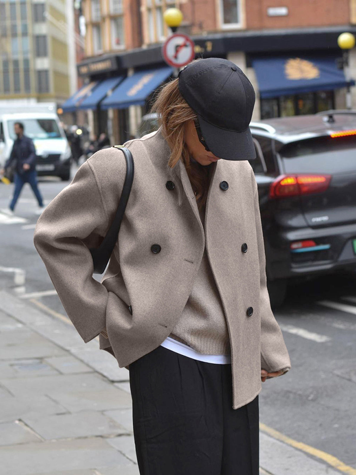 duxyoz Damesjassen enkele rij knopen wolmix jas reverskraag winter erwtenjas halflange overjas elegante trenchcoat effen warme bovenkleding opstaande kraag lange wollen jas, Beige, XL duxyoz Damesjassen enkele rij knopen wolmix jas reverskraag winter erwtenjas halflange overjas elegante trenchcoat effen warme bovenkleding opstaande kraag lange wollen jas, Beige, XL