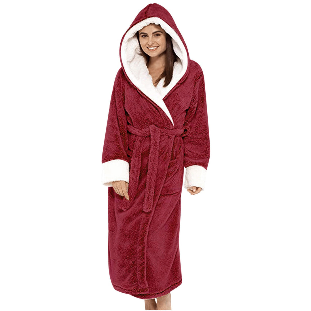 Soft Women's Fleece Bathrobe with Hood