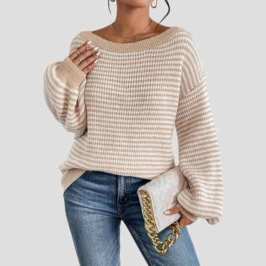 Comfortabele Oversized Dames Trui met Strepen