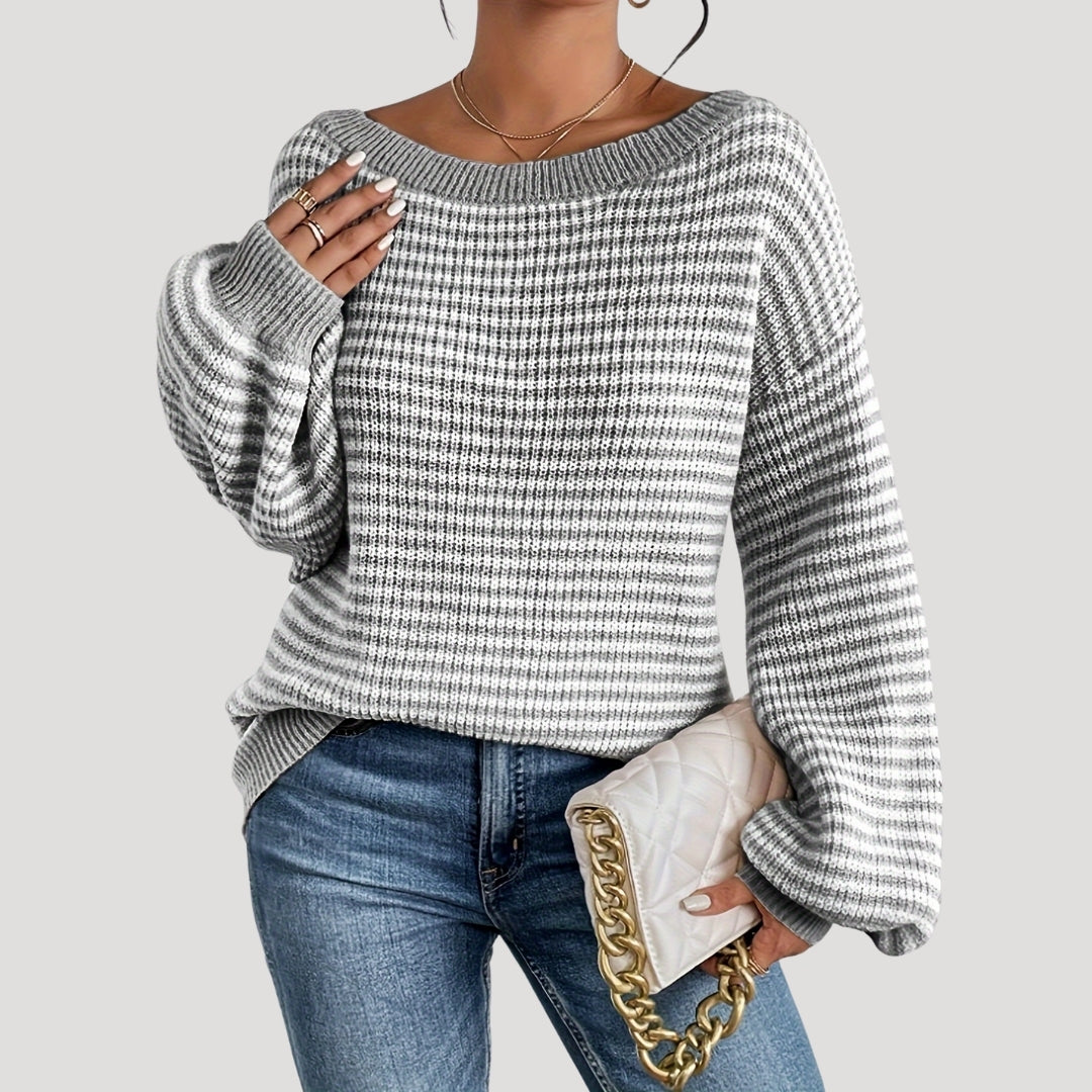 Comfortabele Oversized Dames Trui met Strepen