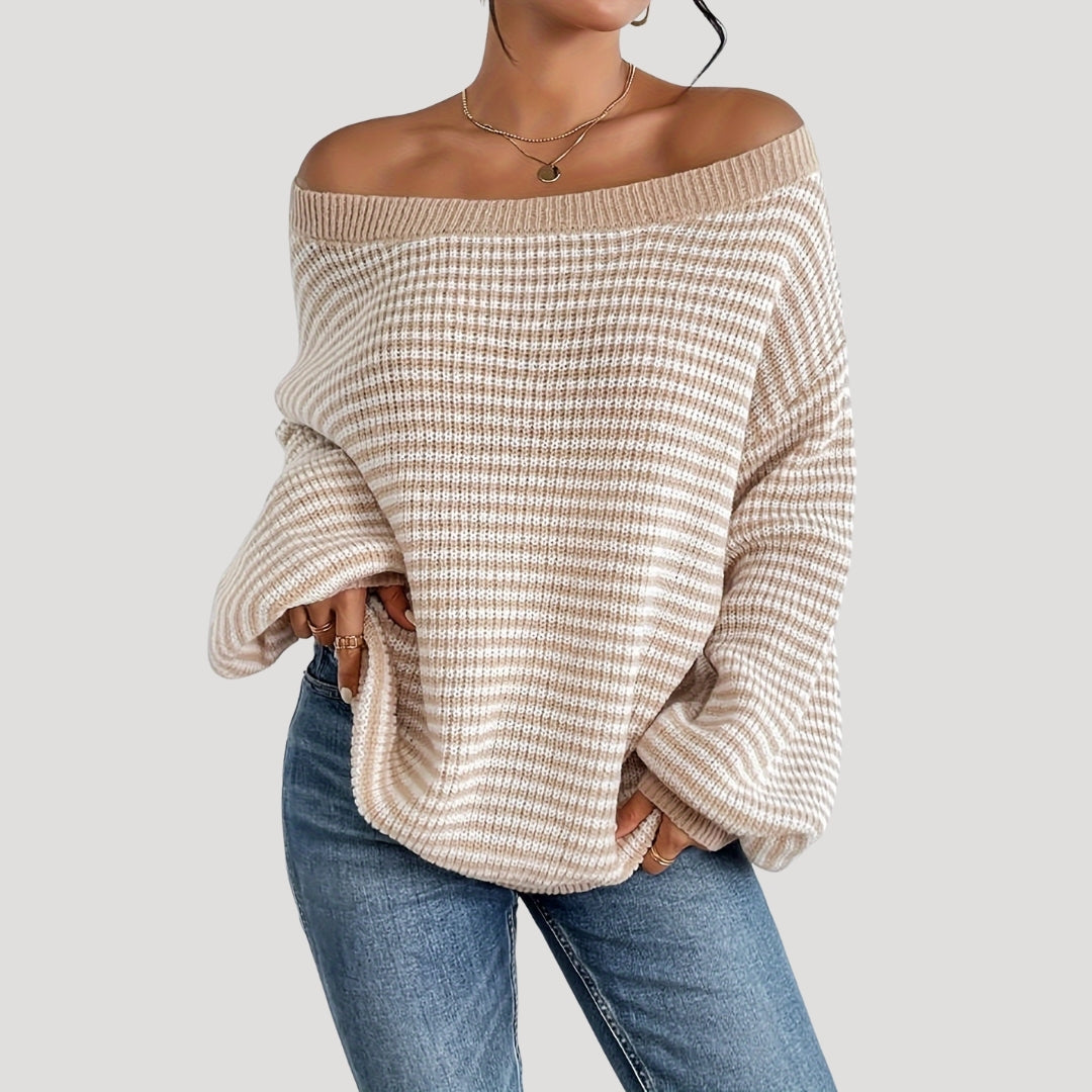 Comfortabele Oversized Dames Trui met Strepen