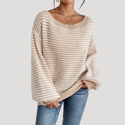 Comfortabele Oversized Dames Trui met Strepen