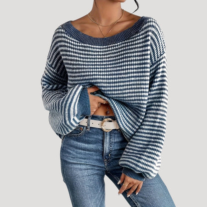 Comfortabele Oversized Dames Trui met Strepen