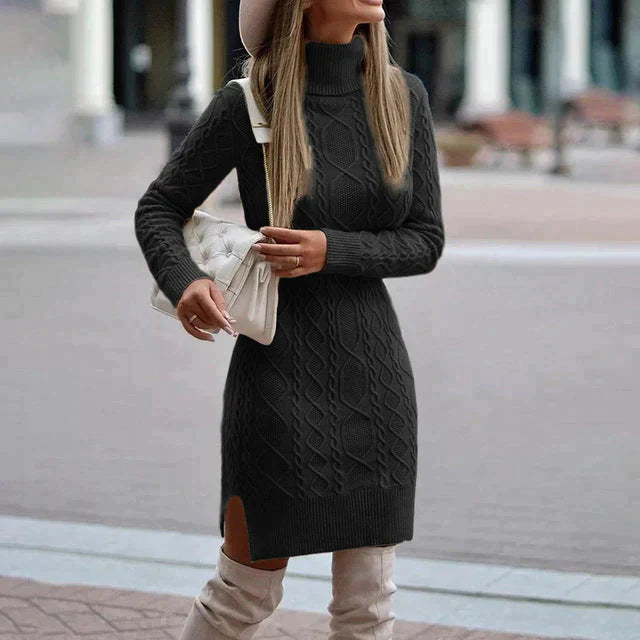 Luise | Knitted Turtleneck Dress