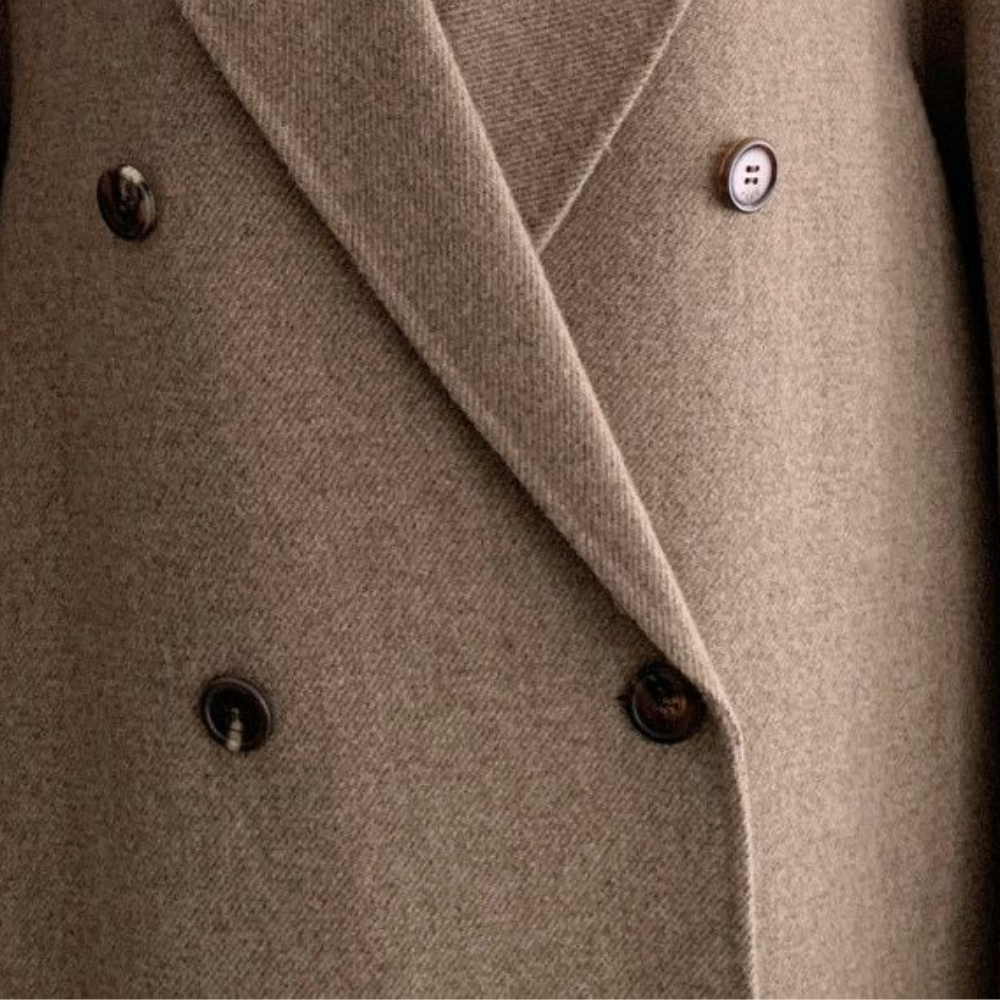 Luxe Warme Lange Wolmix Dames Winterjas met Ceintuur