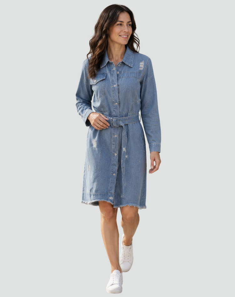Viola | Robe mini vintage en denim pour femmes