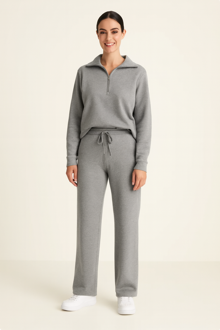 Soft Women's Loungewear Set with Long Sleeves and Pants