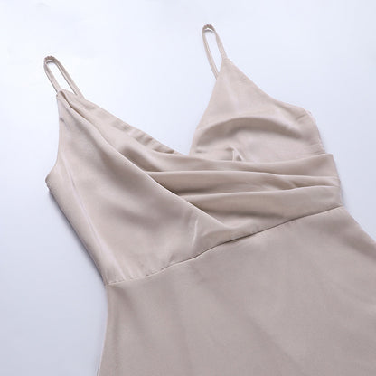 Tonny | Elegante Maxi-jurk met Watervalhals en Hoge Split