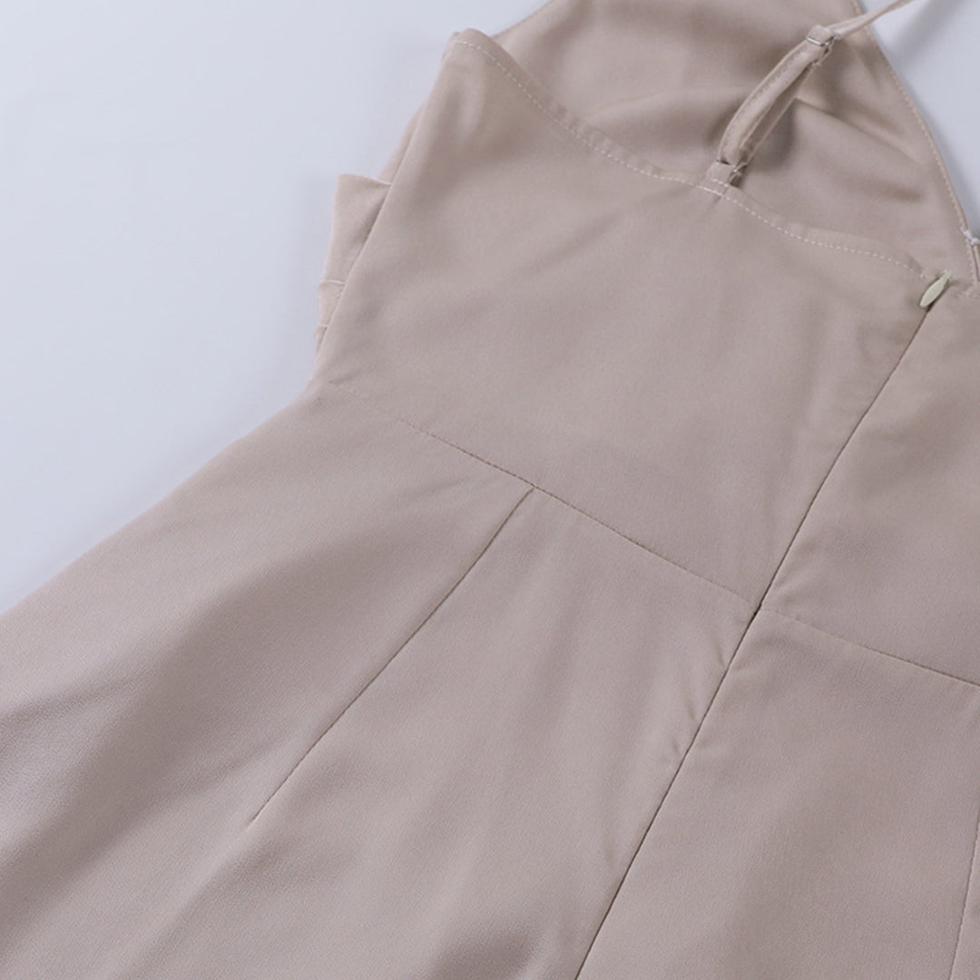 Tonny | Elegante Maxi-jurk met Watervalhals en Hoge Split
