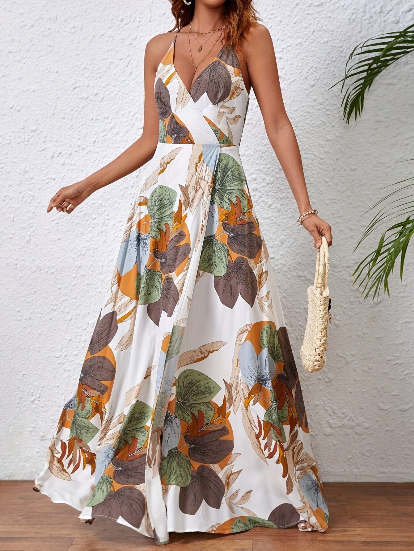 Carmela | Maxi Jurk met Tropische Print