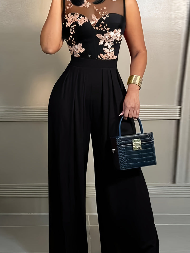 Shanna | Combinaison avec top brodé et jambes larges