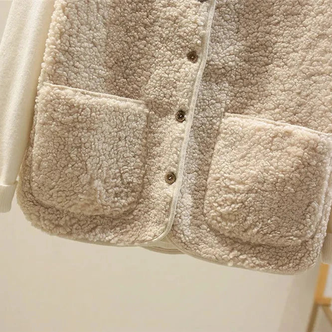 Women's Soft Warm Fleece Cardigan with Pockets
