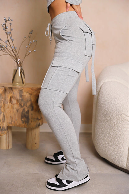 Casual Dames Loungewear Set met Cropped Hoodie en Joggingbroek