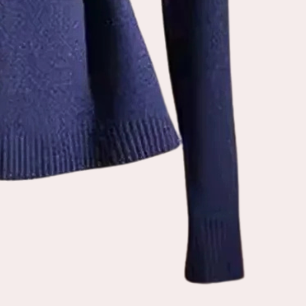 Leontine | Gebreide Cape-Trui met Tailleceintuur