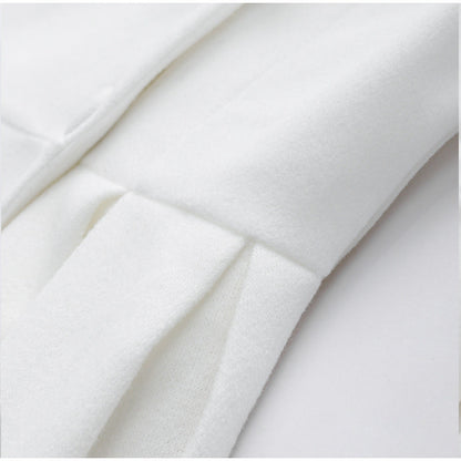 Oversized Lange Stijlvolle Dames Mantel Jas met Dubbele Rij Knopen