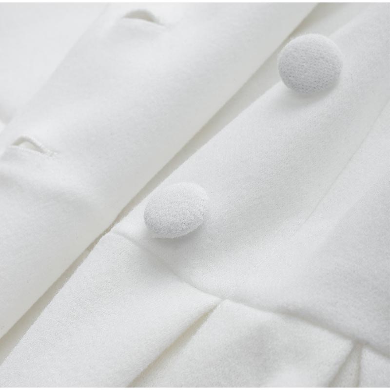 Oversized Lange Stijlvolle Dames Mantel Jas met Dubbele Rij Knopen