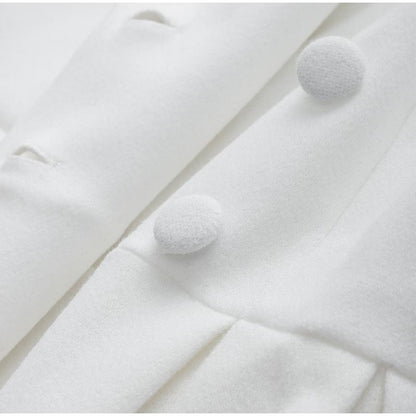 Oversized Lange Stijlvolle Dames Mantel Jas met Dubbele Rij Knopen