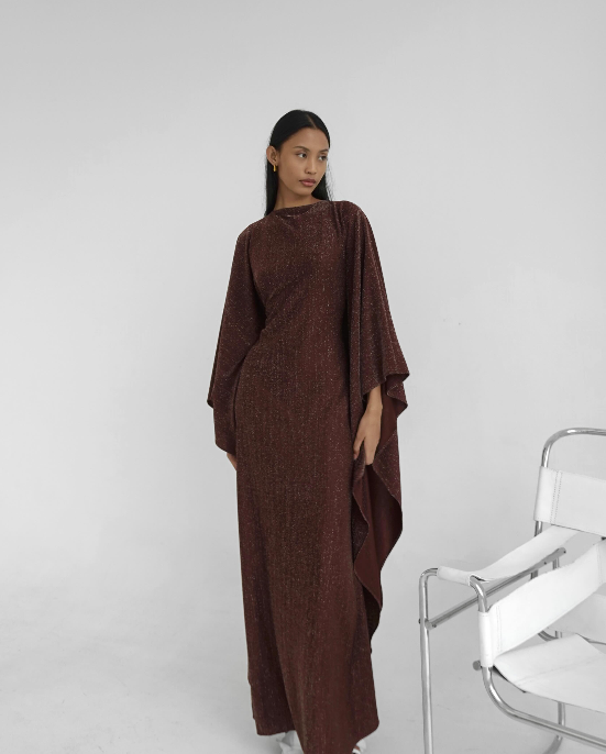 Yanira | Luxe Butterfly Maxi Jurk met Vleermuismouwen
