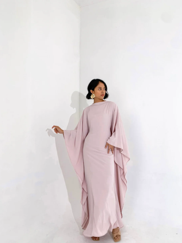 Yanira | Luxe Butterfly Maxi Jurk met Vleermuismouwen