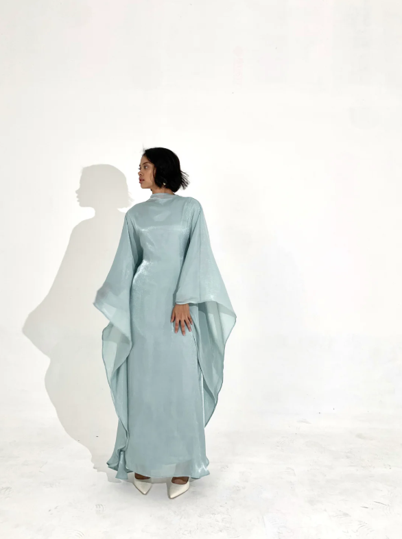 Yanira | Luxe Butterfly Maxi Jurk met Vleermuismouwen