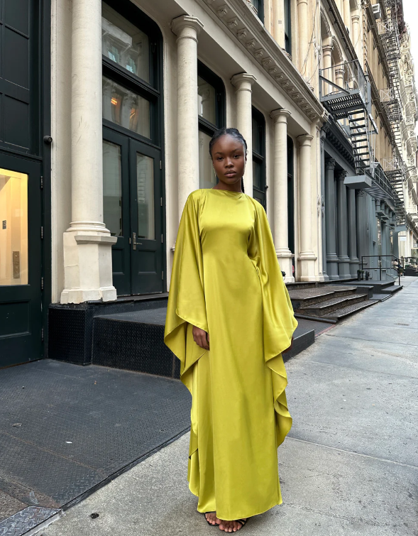 Yanira | Luxe Butterfly Maxi Jurk met Vleermuismouwen
