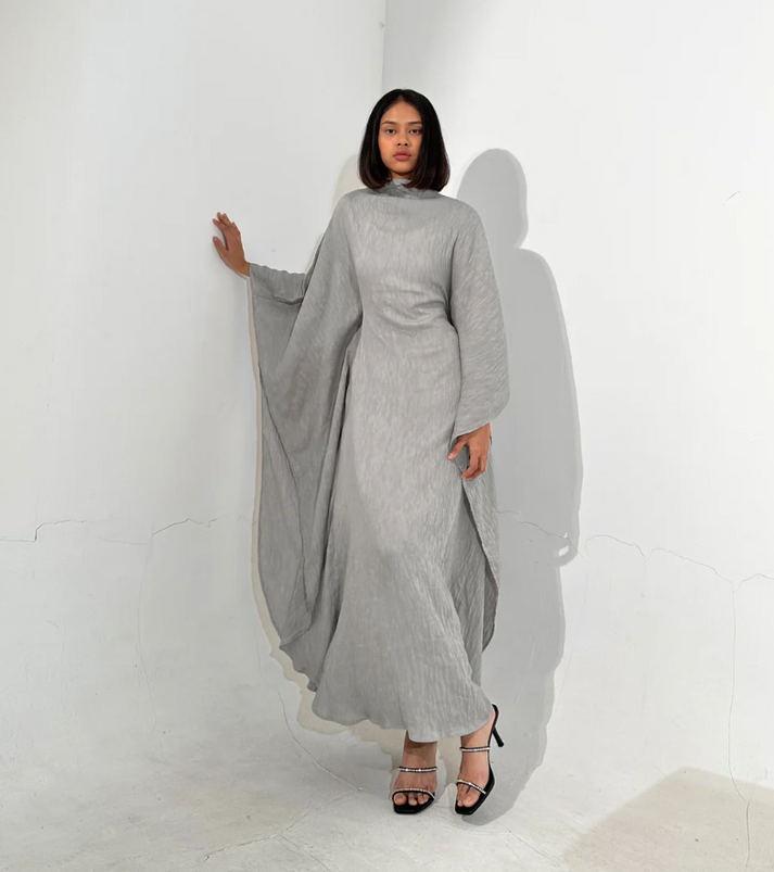 Yanira | Luxe Butterfly Maxi Jurk met Vleermuismouwen