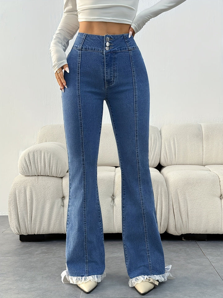 Beverley | Jean évasé ludique avec détails noués