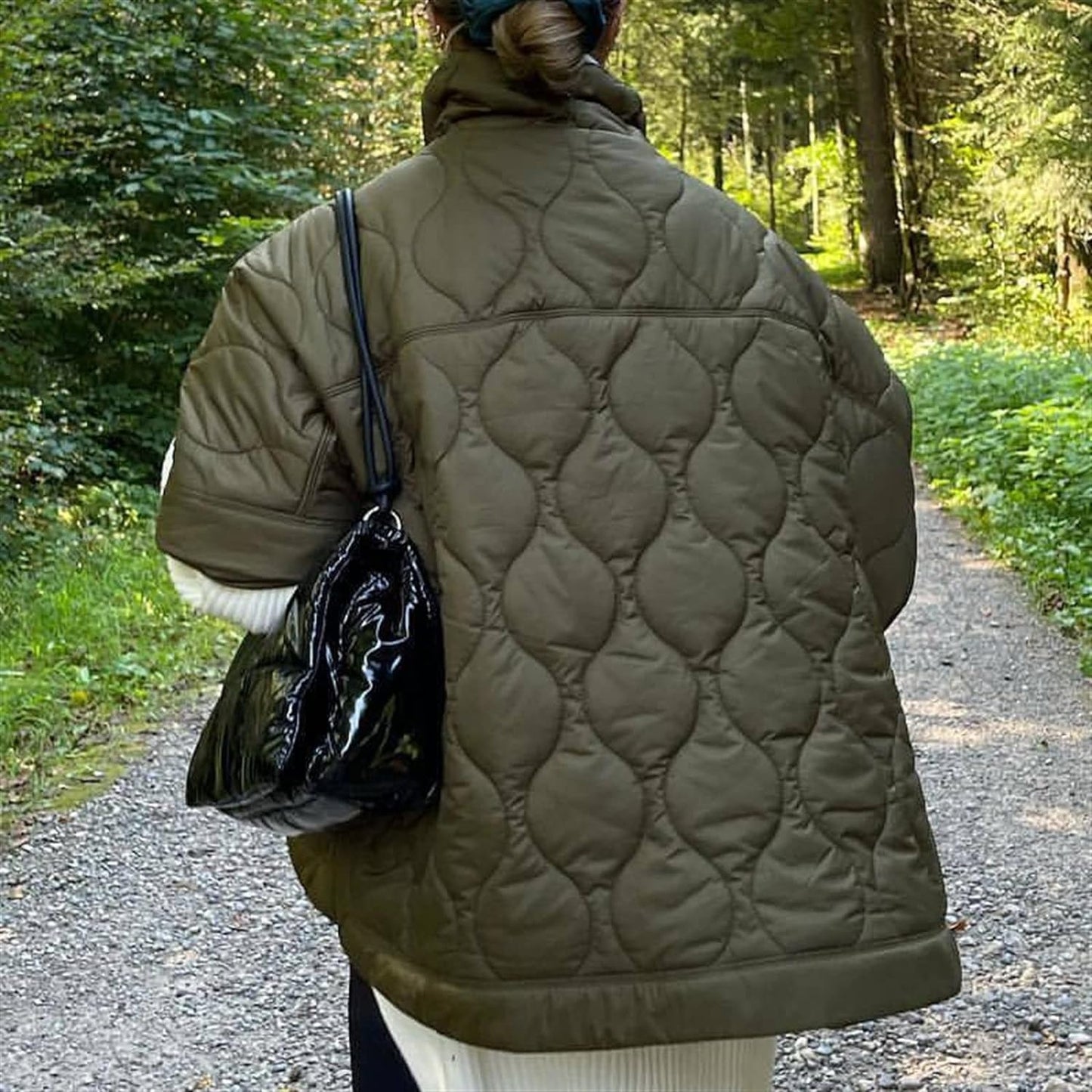 Flavia | Oversized Gewatteerde Poncho-Jas