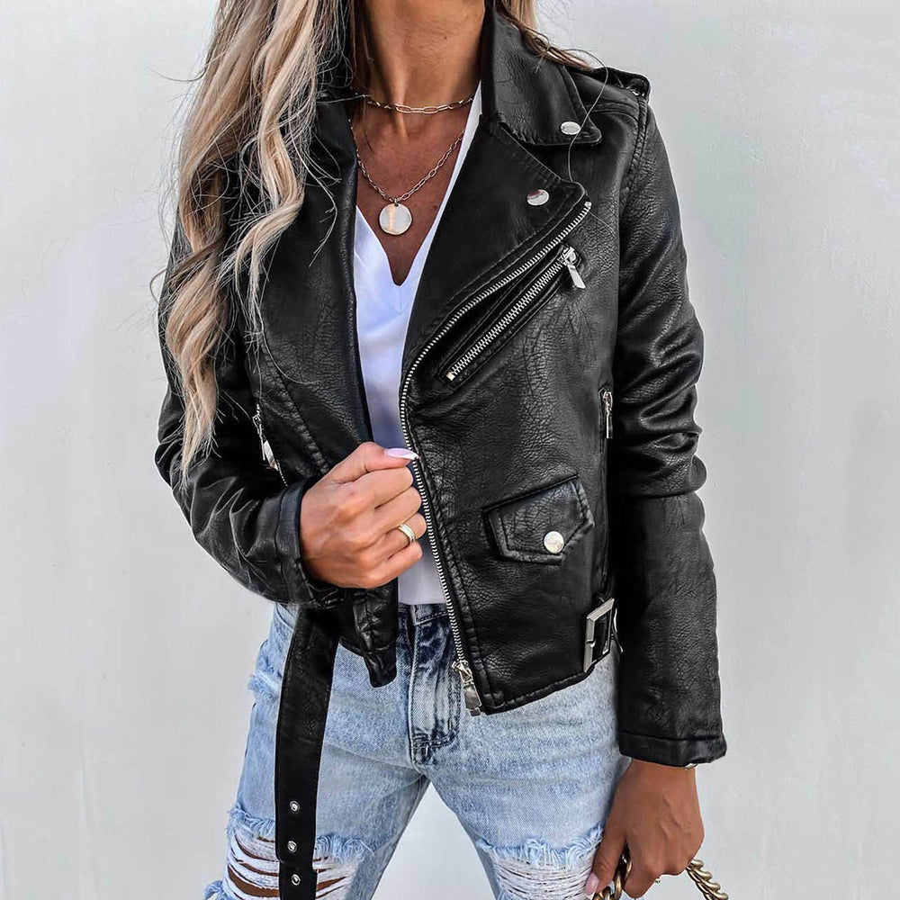 Miriam | Blouson motard classique en cuir