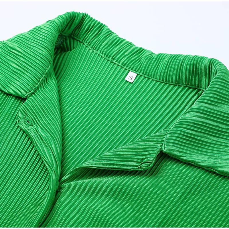 Valeree | Statement Plissé Co-ord Set met Losvallende Pasvorm