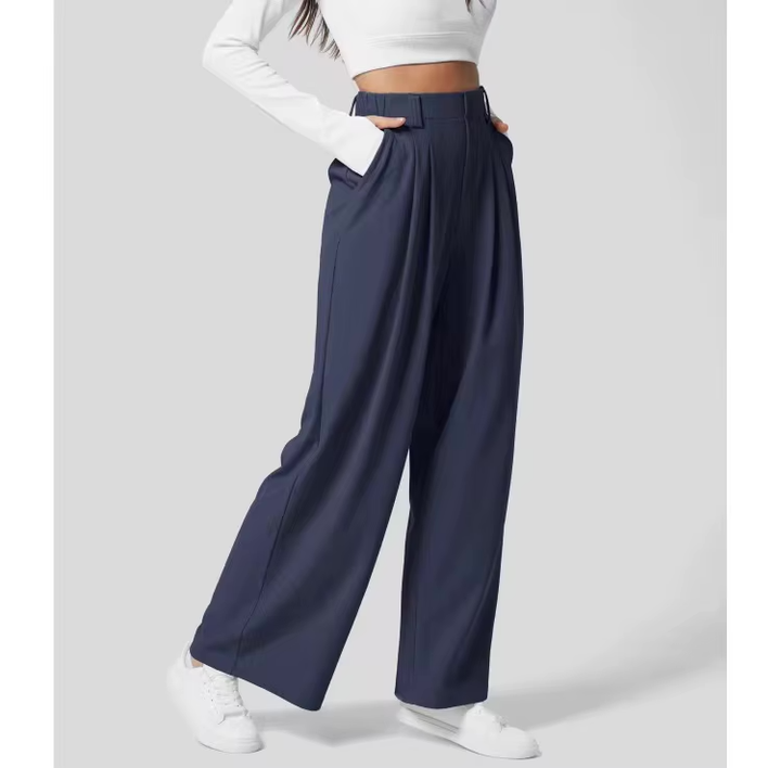 Noelle | Elegante Wijde Plooi Dames Broek