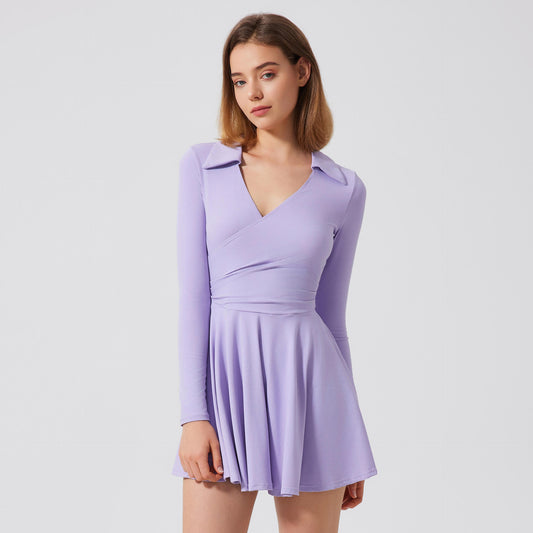 Tina | Sportieve Tennisjurk met Elegante Kraag