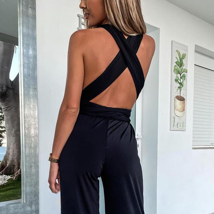 Regina | Elegante Wide Leg Dames Jumpsuit met Strikceintuur