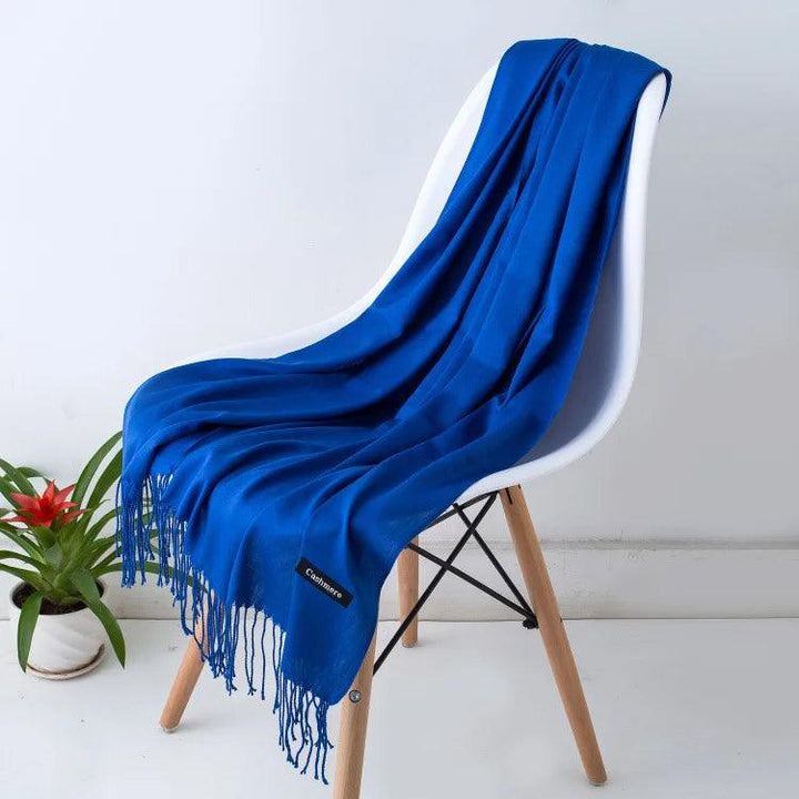 Luxe Warme Kasjmier Sjaal met Franjedetail