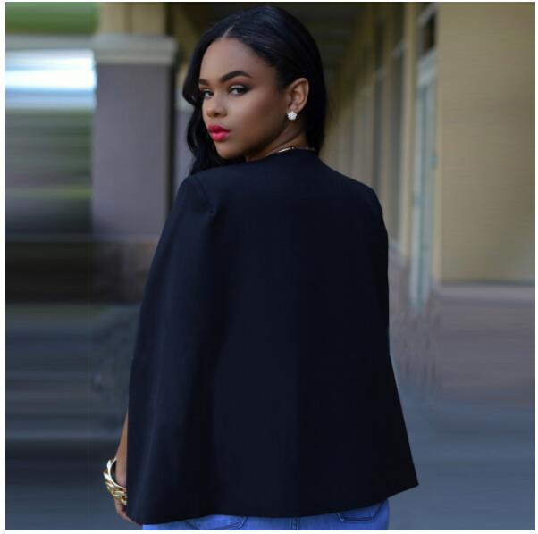 Blazer cape pour femmes avec manches fendues et devant ouvert