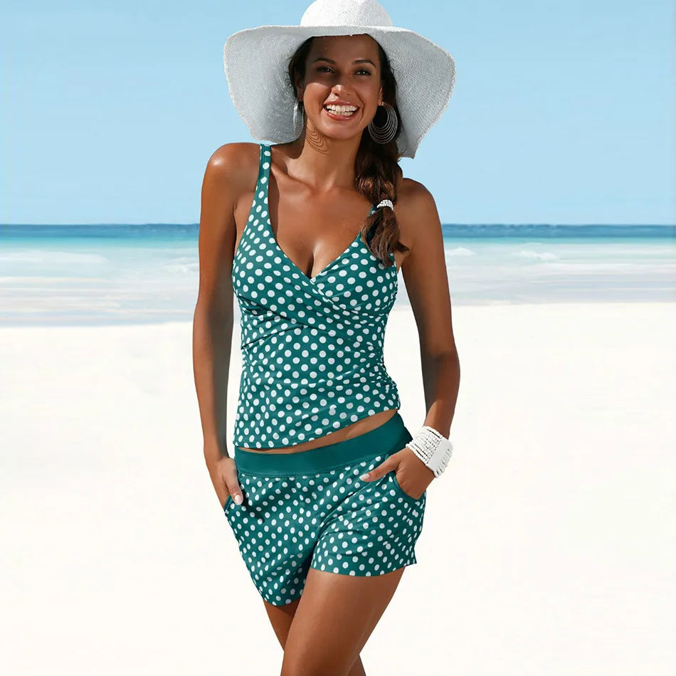 Maddie | Polka Dot Tankini Set