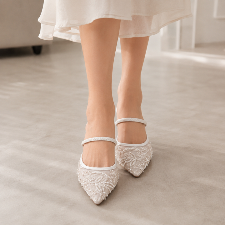 Elegante Dames Heels met Borduursels